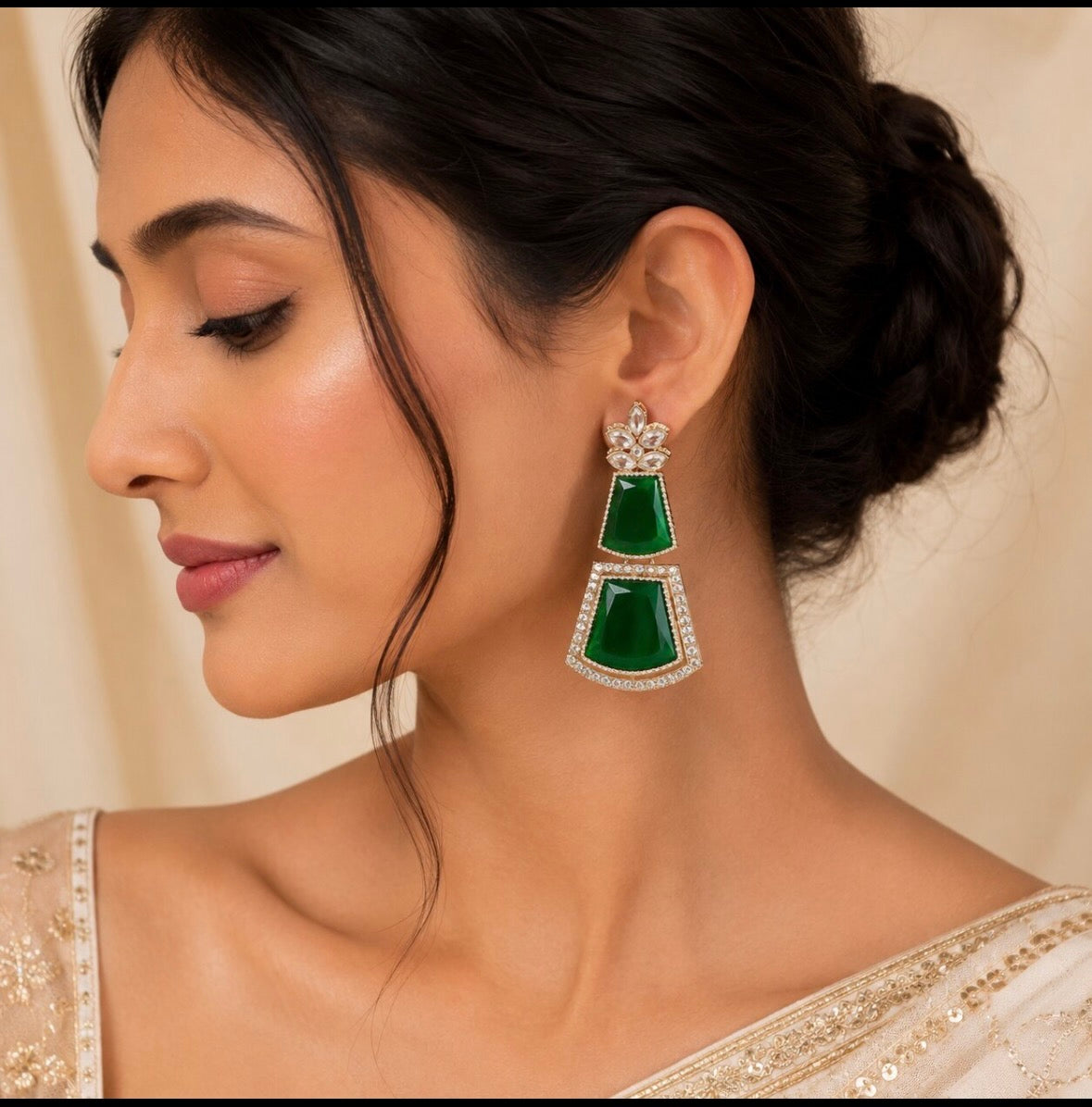 Luna Luxe™ Premium Crystal Statement Drop Earrings | Luxury Party & Wedding Wear for Women