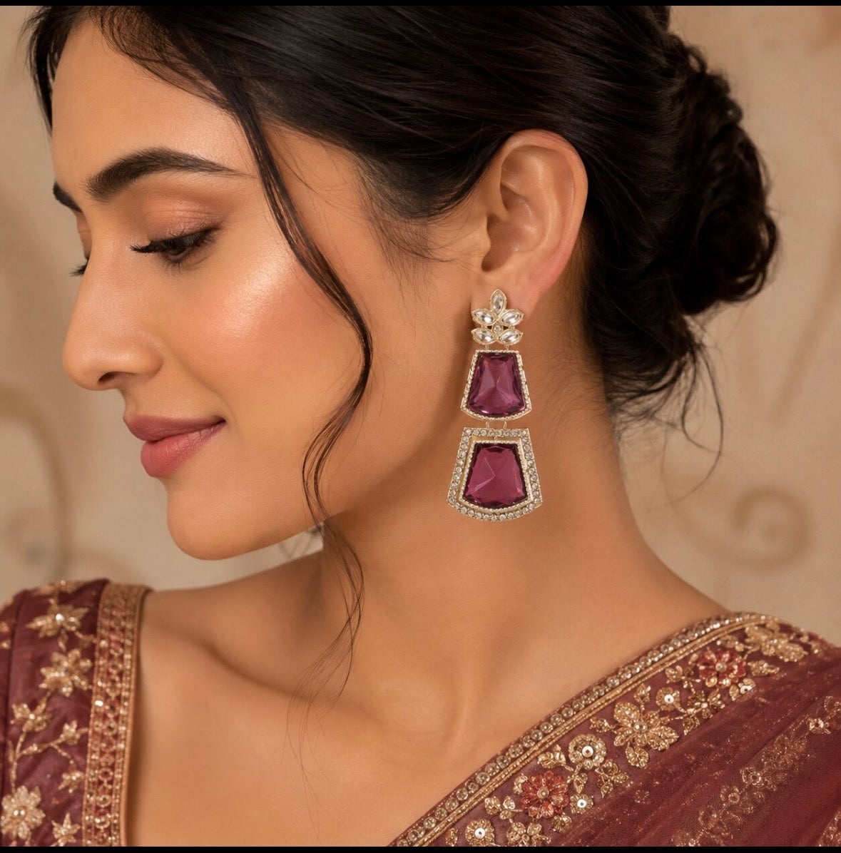 Luna Luxe™ Premium Crystal Statement Drop Earrings | Luxury Party & Wedding Wear for Women
