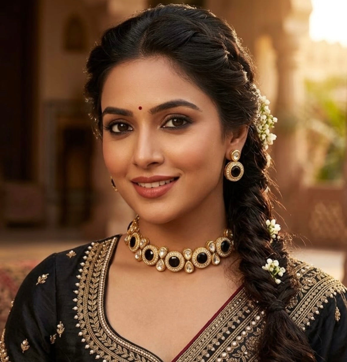 Luna Luxe™ Kundan Choker Necklace Set