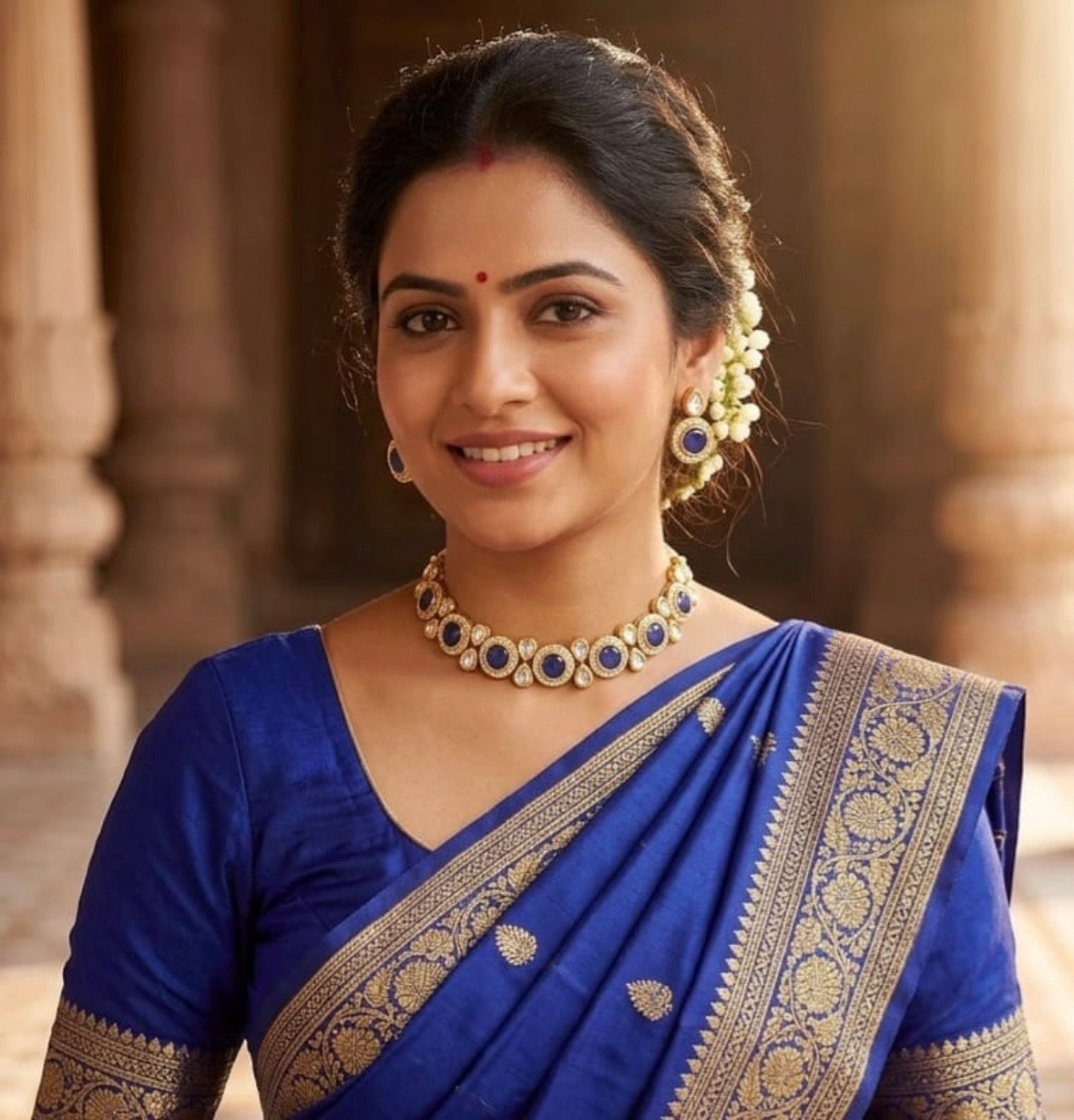 Luna Luxe™ Kundan Choker Necklace Set