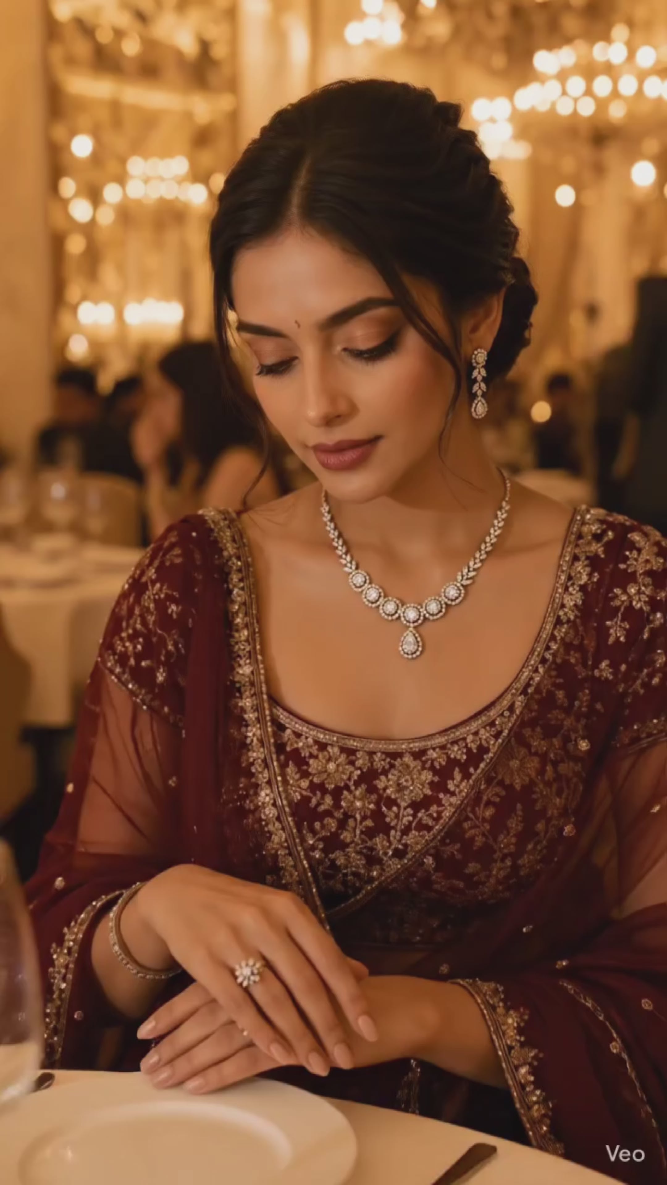 Luna Luxe™ Royal Crystal Bridal Necklace Set | Premium Wedding Jewelry